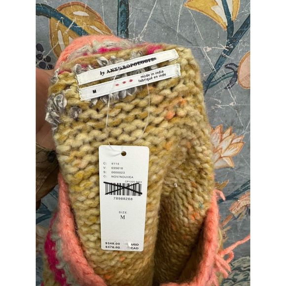 Anthropologie Fringed Colorblock Sweater - Picture 8 of 8